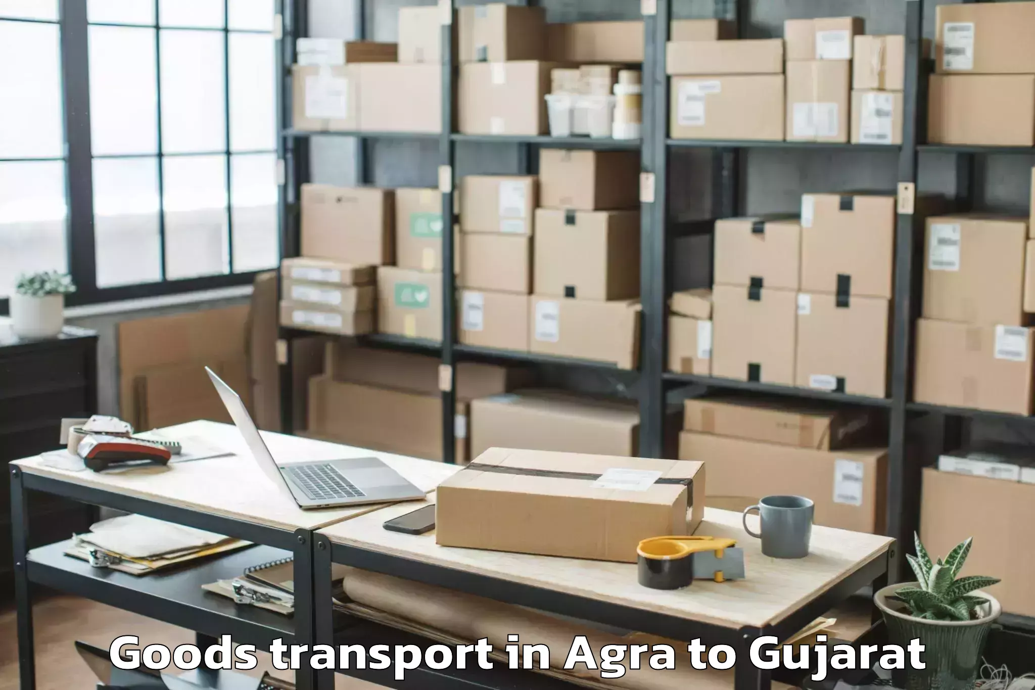 Reliable Agra to Karnavati University Gandhinag Goods Transport